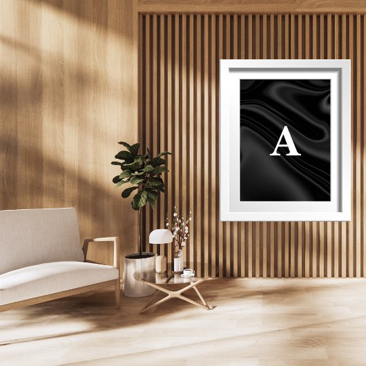 Initiaal Letter Monogram Moderne Stylist Poster