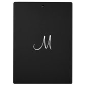 Initiaal Letter Monogram Naam Zwart Witte Sjabloon Klembord (Achterkant)