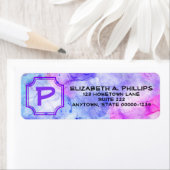 Initiaal Letter-monogram over pasta-Waterverf Etiket (Insitu)