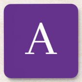 Initiaal Letter-monogram Paars Bier Onderzetter (Voorkant)