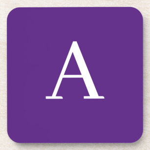 Initiaal Letter-monogram Paars Bier Onderzetter