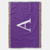 Initiaal Letter-monogram Paars Deken (Voorkant Verticaal)