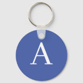 Initiaal Letter-monogram Paars en blauw Sleutelhanger (Achterkant)