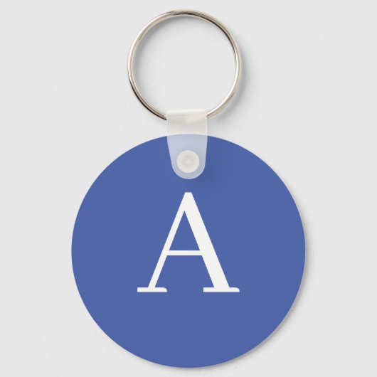 Initiaal Letter-monogram Paars en blauw Sleutelhanger (Achterkant)