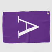 Initiaal Letter-monogram Paars Golfhanddoek (Horizontaal)