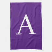 Initiaal Letter-monogram Paars Theedoek (Verticaal)