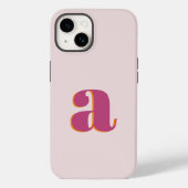 Initiaal Letter Monogram Simple Modern Roze Case-Mate iPhone Case (Achterkant)