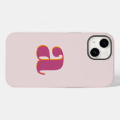 Initiaal Letter Monogram Simple Modern Roze Case-Mate iPhone Case (Achterkant (horizontaal))