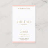 Initiaal Letter Monogram zwart roze goud - Vertica Visitekaartje (Achterkant)