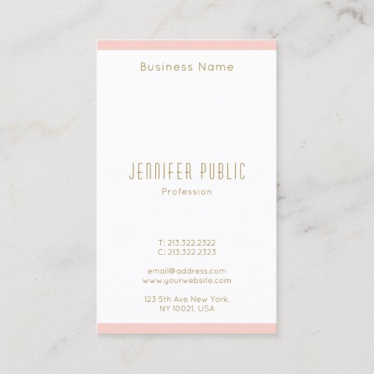 Initiaal Letter Monogram zwart roze goud - Vertica Visitekaartje (Achterkant)