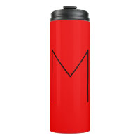 Initiaal Letter Monogramed Modern Minimalist Red