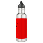 Initiaal Letter Monogramed Modern Minimalist Red Waterfles (Rechts)