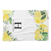 Initiaal Letter Monogrammed Lemon Garden
