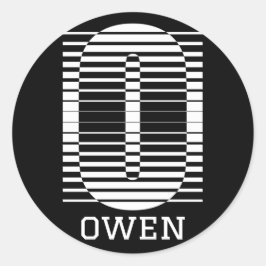 INITIAAL LETTER O - ALFABET NAAM O RONDE STICKER