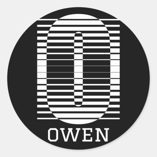 INITIAAL LETTER O - ALFABET NAAM O RONDE STICKER (Voorkant)