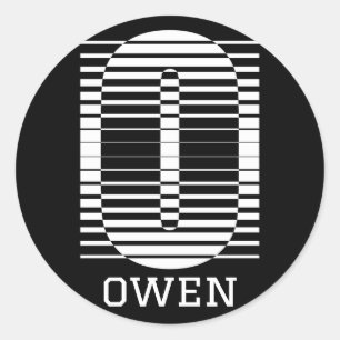 INITIAAL LETTER O - ALFABET NAAM O RONDE STICKER