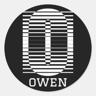 INITIAAL LETTER O - ALFABET NAAM O RONDE STICKER