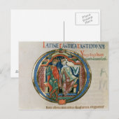 Initiaal letter 'O' Osculatur, ik kus Briefkaart (Voorkant / Achterkant)