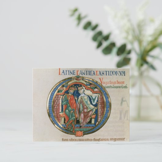 Initiaal letter 'O' Osculatur, ik kus Briefkaart (Staand voorkant)