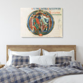 Initiaal letter 'O' Osculatur, ik kus Canvas Afdruk (Insitu (Slaapkamer))