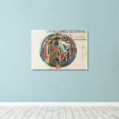 Initiaal letter 'O' Osculatur, ik kus Canvas Afdruk (Insitu (Houten vloer))