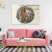 Initiaal letter 'O' Osculatur, ik kus Canvas Afdruk (Insitu (Woonkamer))