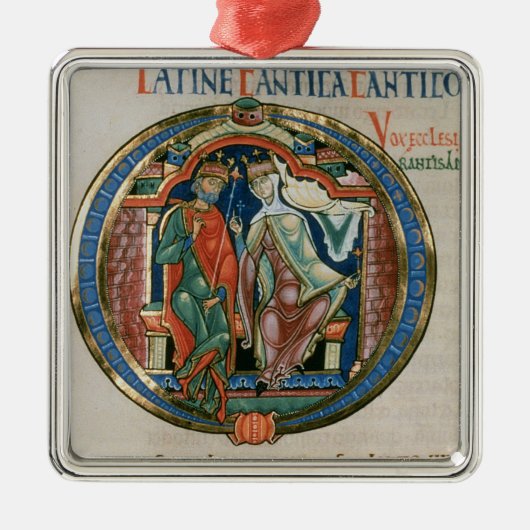 Initiaal letter 'O' Osculatur, ik kus Metalen Ornament (Voorkant)