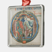 Initiaal letter 'O' Osculatur, ik kus Metalen Ornament (Links)