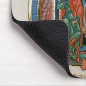 Initiaal letter 'O' Osculatur, ik kus Muismat (Hoek)