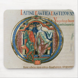 Initiaal letter 'O' Osculatur, ik kus Muismat