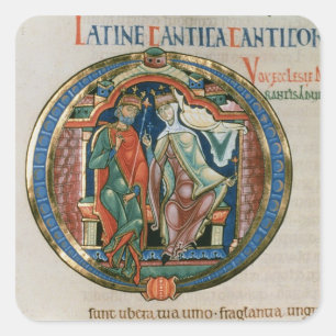 Initiaal letter 'O' Osculatur, ik kus Vierkante Sticker