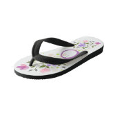 Initiaal Letter O Plus Floral Design Kinder Teenslippers (Schuin)