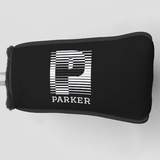 INITIAAL LETTER P - ALFABET NAAM P GOLFHEADCOVER (Voorkant)