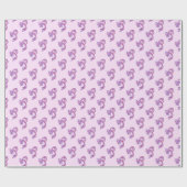 Initiaal letter P monogram roze gepersonaliseerde  Cadeaupapier (Vlak)