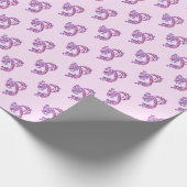 Initiaal letter P monogram roze gepersonaliseerde  Cadeaupapier (Hoek)