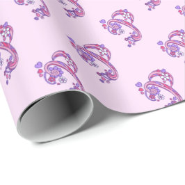 Initiaal letter P monogram roze gepersonaliseerde Cadeaupapier