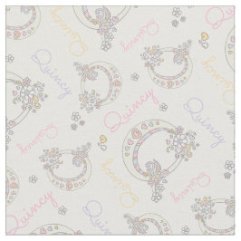 Initiaal letter Q, aangepaste naam stof