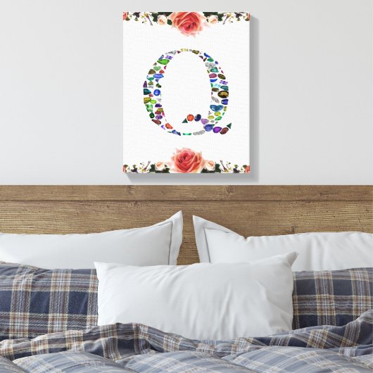 Initiaal letter Q Canvas Afdruk (Insitu (Slaapkamer))