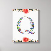 Initiaal letter Q Canvas Afdruk (Voorkant)