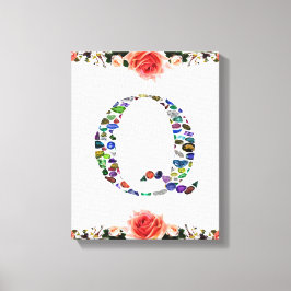 Initiaal letter Q Canvas Afdruk