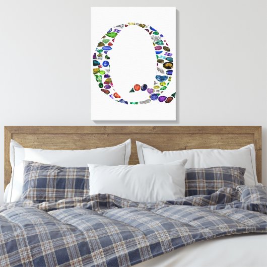 Initiaal letter Q Canvas Afdruk (Insitu (Slaapkamer))