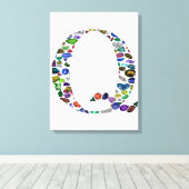 Initiaal letter Q Canvas Afdruk (Insitu (Houten vloer))