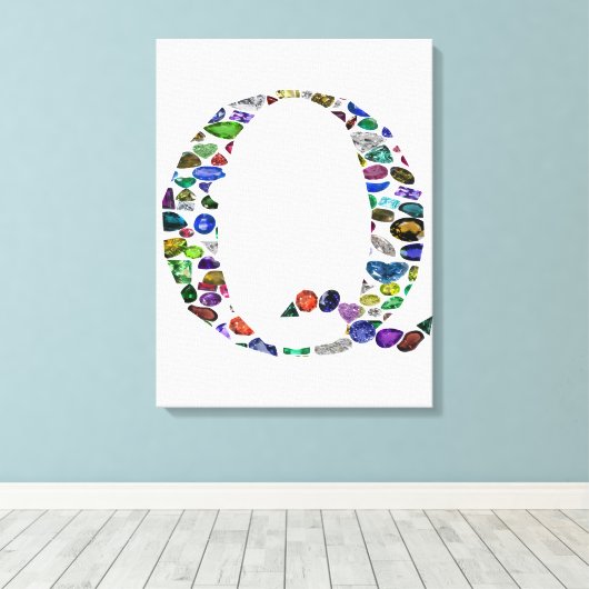 Initiaal letter Q Canvas Afdruk (Insitu (Houten vloer))