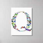 Initiaal letter Q Canvas Afdruk (Voorkant)