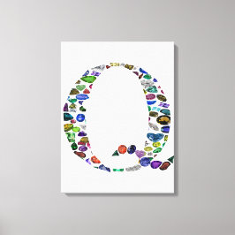 Initiaal letter Q Canvas Afdruk