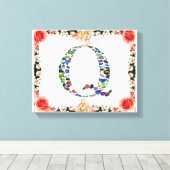 Initiaal letter Q Canvas Afdruk (Insitu (Houten vloer))