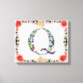 Initiaal letter Q Canvas Afdruk (Voorkant)