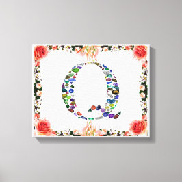 Initiaal letter Q Canvas Afdruk
