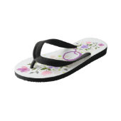 Initiaal Letter Q Plus Floral Design Kinder Teenslippers (Schuin)