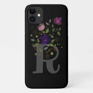 Initiaal Letter R Plus Floral Design Case-Mate iPhone Case